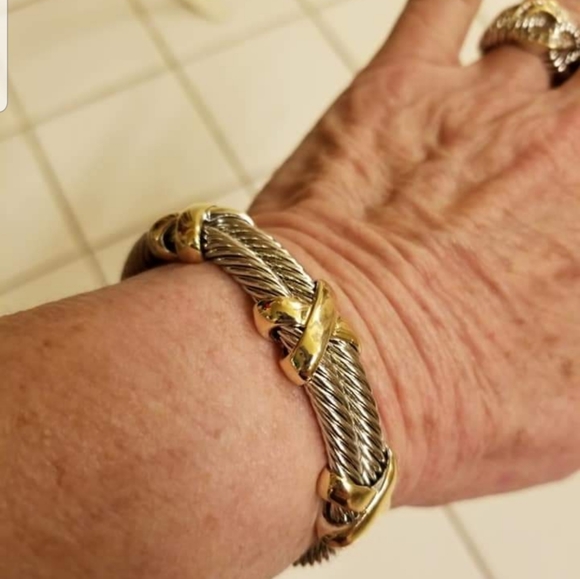 Juvell Jewelry - JUVELL TWO TONE CABLE CUFF Juvell Jewelry - JUVELL TWO TONE CABLE CUFF